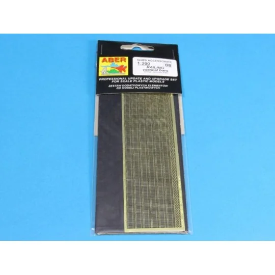 Ships railing -vertical bars, 1/200 - Aber Models RE-200-08