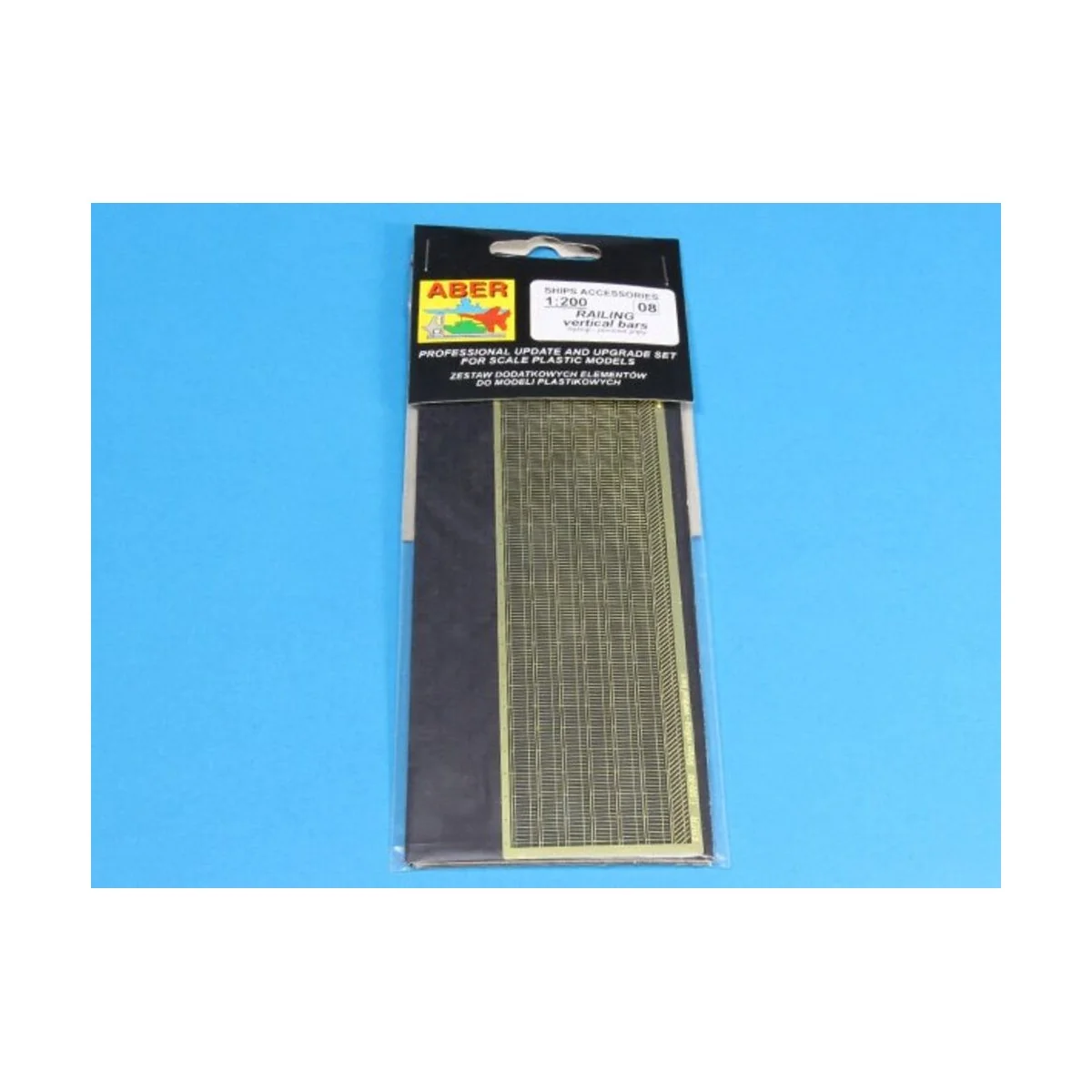 Ships railing -vertical bars, 1/200 - Aber Models RE-200-08