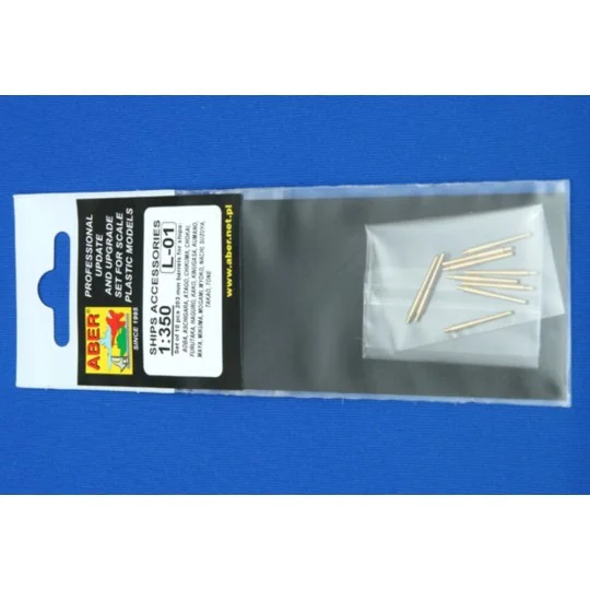 10 pcs 203mm barrels for Japan ships: Atago, 1/350 - Aber Models RE...