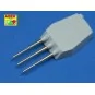 Set of 9 pcs 406 mm short barrels for North Carolina, 1/350 - Aber ...