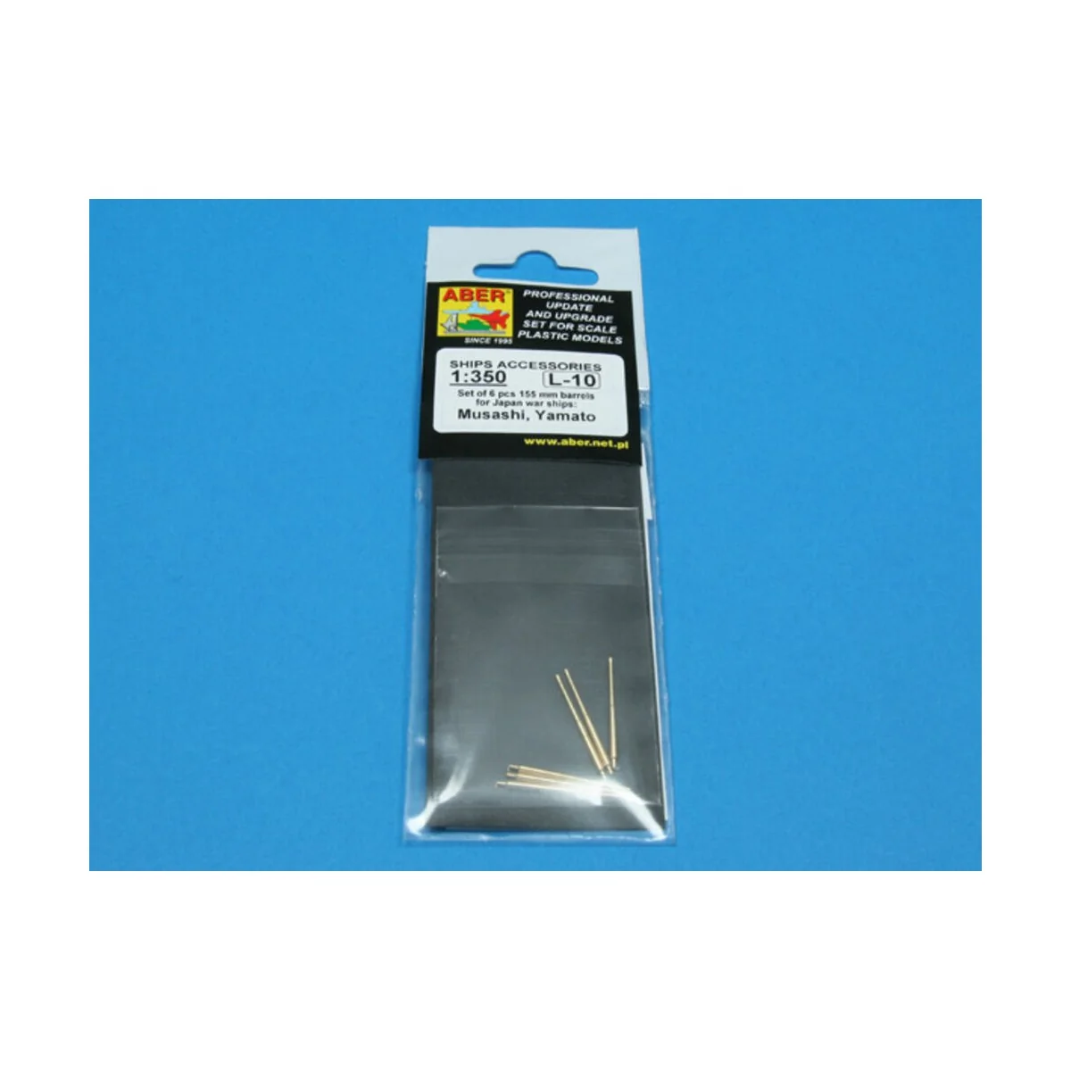 6 pcs 155 mm barrels for Yamato, 1/350 - Aber Models RE-350 L10