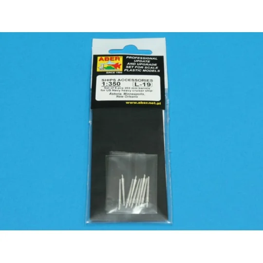 Set of 9 pcs 203 mm barrels for New Orleans type, 1/350 - Aber Mode...