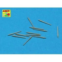 Set of 12 pcs 76, 2 mm barrels for USN, 1/350 - Aber Models RE-350 L20 2
