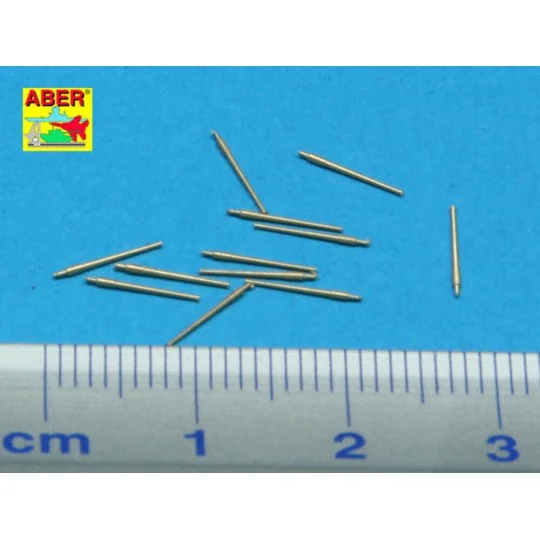 Set of 12 pcs 76, 2 mm barrels for USN, 1/350 - Aber Models RE-350 L20