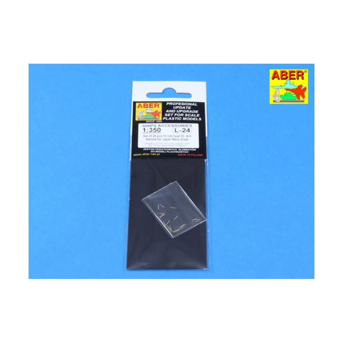 Set of 20 pcs 13 mm type 93 A/A barrels, 1/350 - Aber Models RE-350...