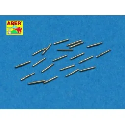 20 pcs 12, 7 mm Browning barrels, 1/350 - Aber Models RE-350 L26