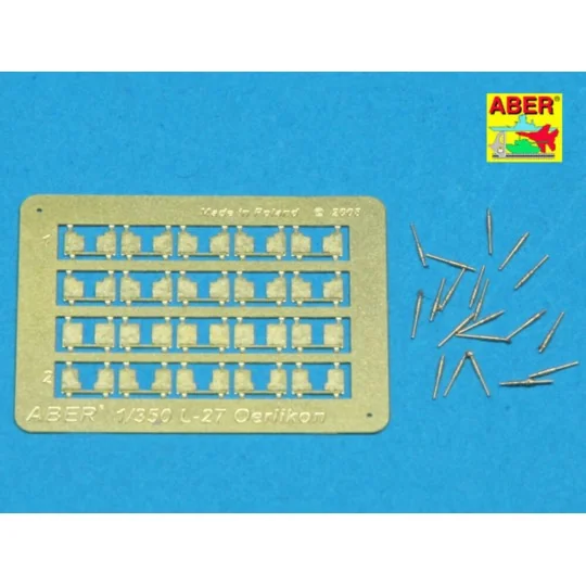 20 pcs 20 mm L/70 Oerlikon Mk.10 barrels, 1/350 - Aber Models RE-35...