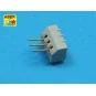 Set of 16 pcs 102 mm type BL Mk.IX barrels for Royal Navy, 1/350 - ...