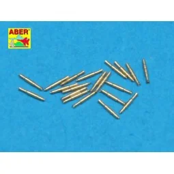 20 pcs 12, 7mm Vickers Mk.III MG barrels, 1/350 - Aber Models RE-35...
