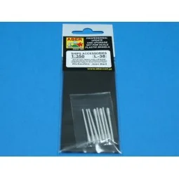 8 pcs 380mm long barrels for Richeulieu, 1/350 - Aber Models RE-350...