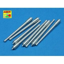 8 pcs 380mm long barrels for Richeulieu, 1/350 - Aber Models RE-350... 2