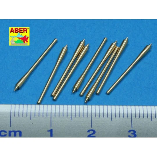 9 pcs 152 mm barrels for Richeulieu, 1/350 - Aber Models RE-350 L40