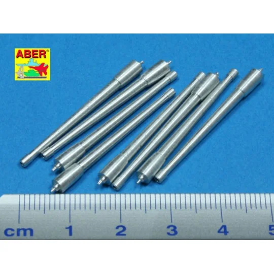 8 pcs 380mm long barrels for Richeulieu, 1/350 - Aber Models RE-350...
