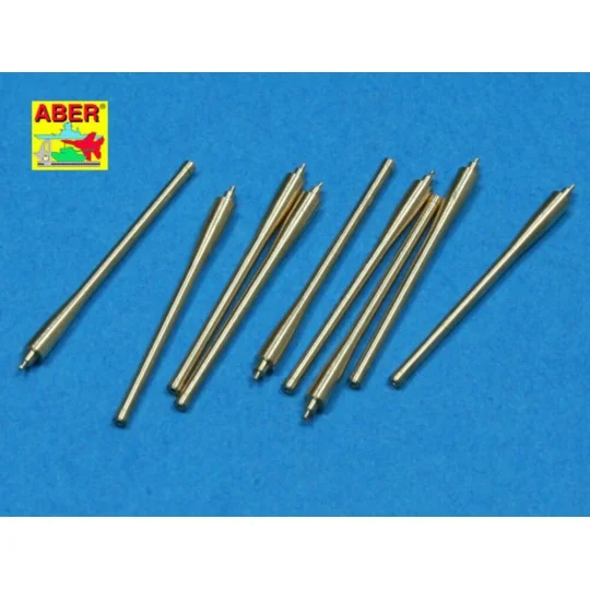 9 pcs 152 mm barrels for Richeulieu, 1/350 - Aber Models RE-350 L40