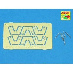 6 pcs 4 cm Flak 28 barrels with shields, 1/350 - Aber Models RE-350... 2