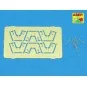 6 pcs 4 cm Flak 28 barrels with shields, 1/350 - Aber Models RE-350...