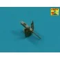 6 pcs 4 cm Flak 28 barrels with shields, 1/350 - Aber Models RE-350...
