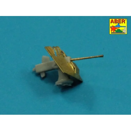 6 pcs 4 cm Flak 28 barrels with shields, 1/350 - Aber Models RE-350...