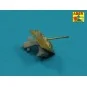 6 pcs 4 cm Flak 28 barrels with shields, 1/350 - Aber Models RE-350...