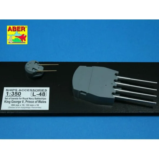 Barrels for King George V, 1/350 - Aber Models RE-350 L48