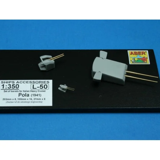 Barrels for Pola crusier, 1/350 - Aber Models RE-350 L50