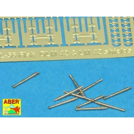 3, 7cm barrels for Flak 42, 1/350 - Aber Models RE-350 L56