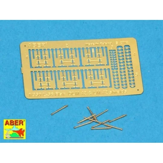 3, 7cm barrels for Flak 42, 1/350 - Aber Models RE-350 L56