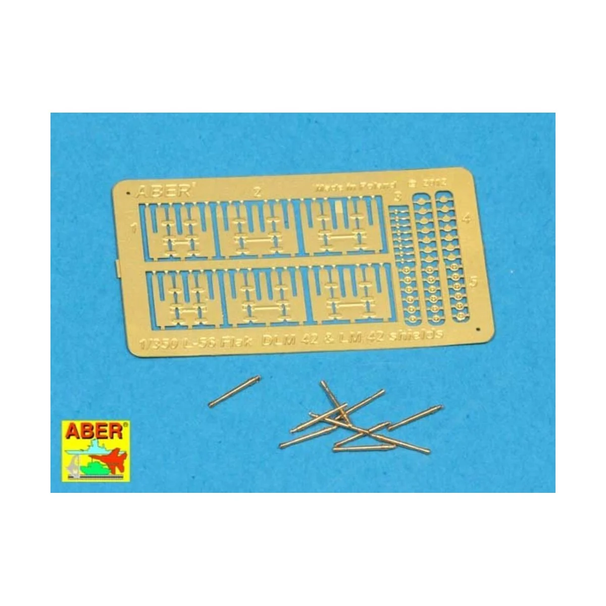 3, 7cm barrels for Flak 42, 1/350 - Aber Models RE-350 L56