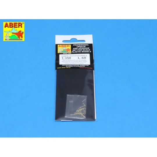 Set of 20 pcs 37mm/54 breda gun barrels, 1/350 - Aber Models RE-350...