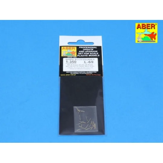 Set of 20 pcs 20mm/65 breda gun, 1/350 - Aber Models RE-350 L69