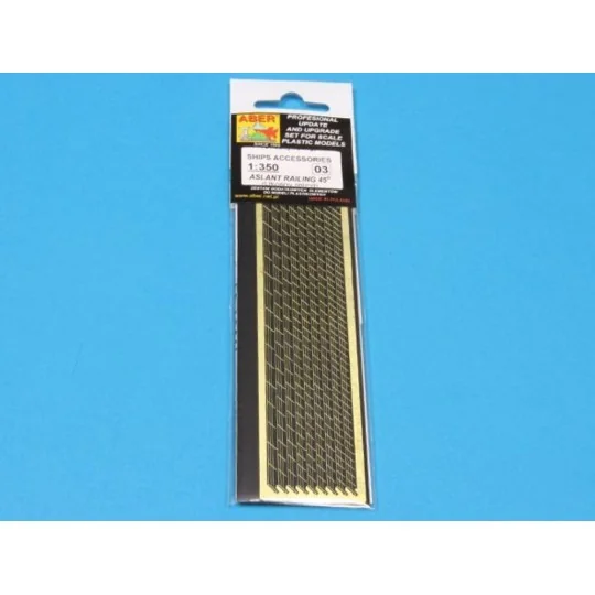 Aslant railing 45, 1/350 - Aber Models RE-350-03