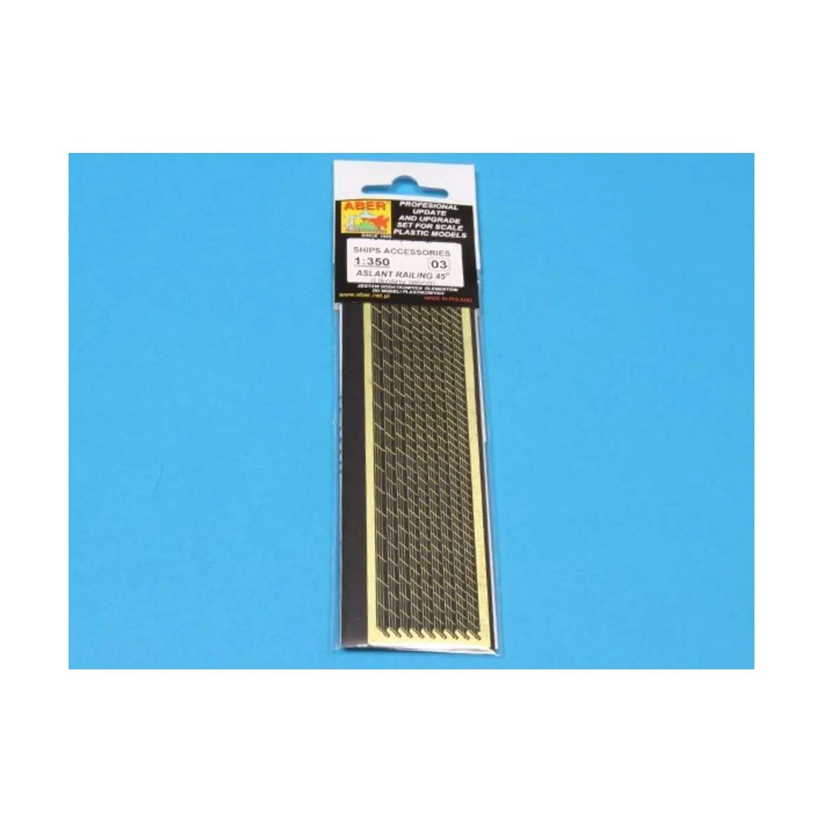 Aslant railing 45, 1/350 - Aber Models RE-350-03