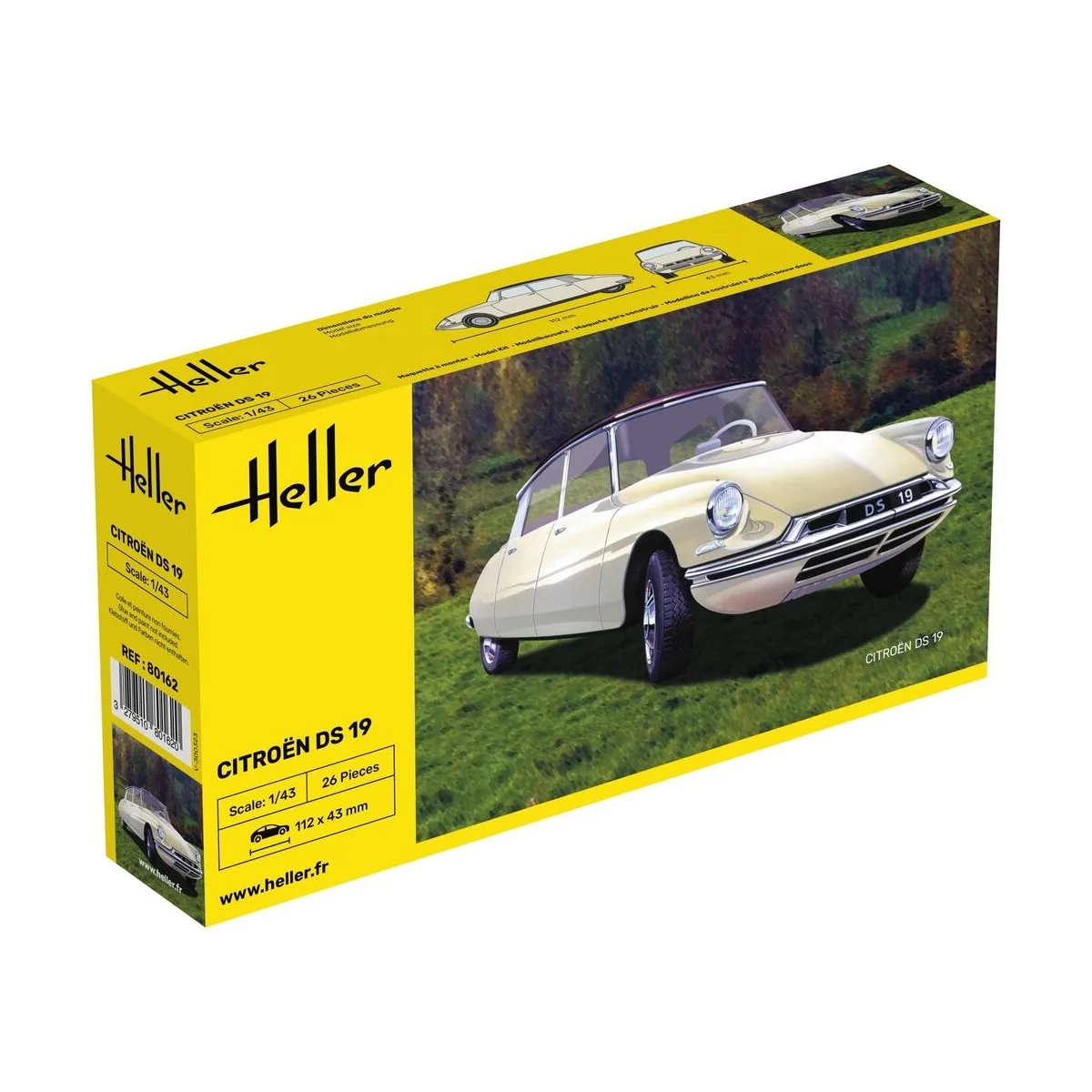 Citroen DS 19, 1/43 - Heller 80162 Citroen DS 19, 1/43 - Heller 80162
