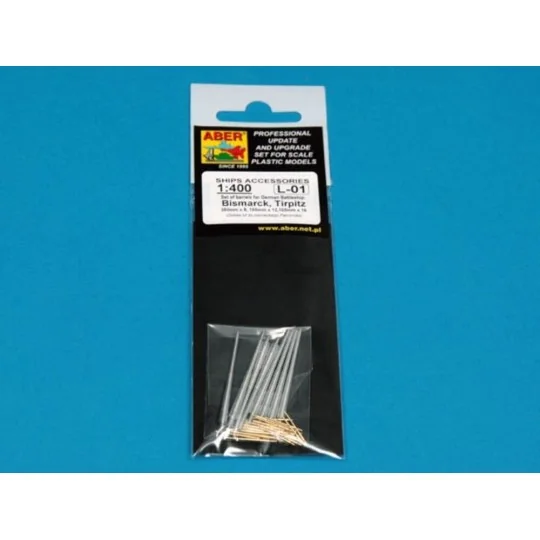 Set of barrels for Bismarck, Tirpitz, 1/400 - Aber Models RE-400-L01