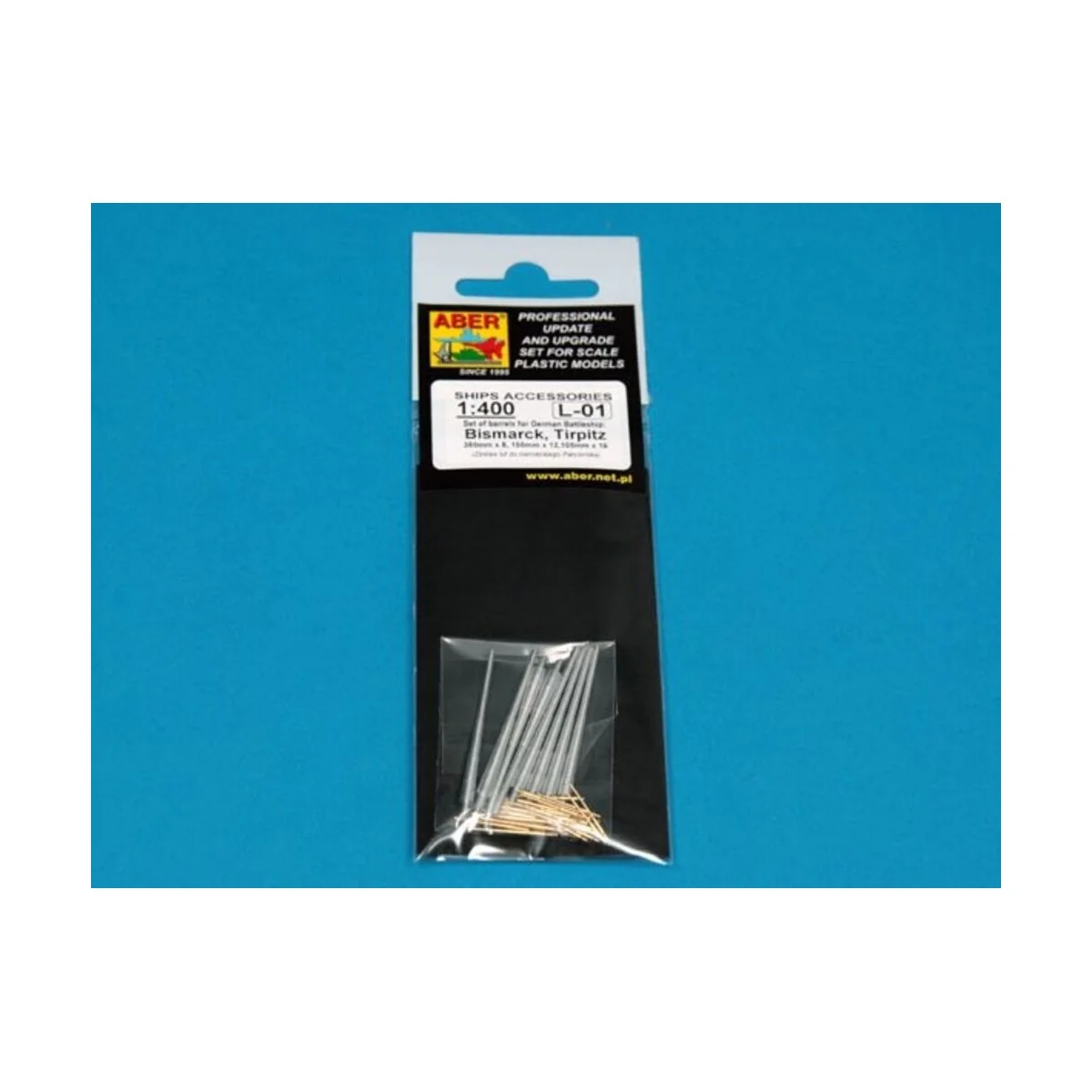 Set of barrels for Bismarck, Tirpitz, 1/400 - Aber Models RE-400-L01