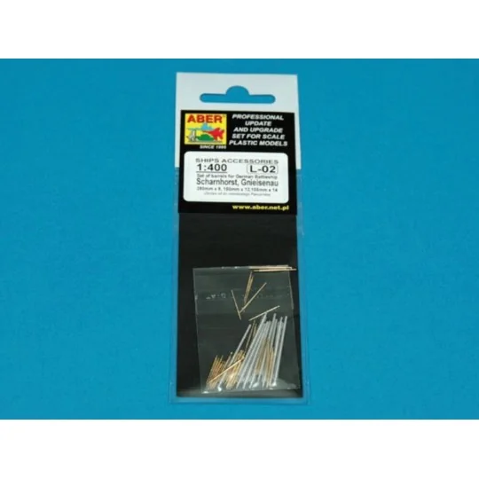 Set of barrels for Sharnhorst, Gnieisenau, 1/400 - Aber Models RE-4...