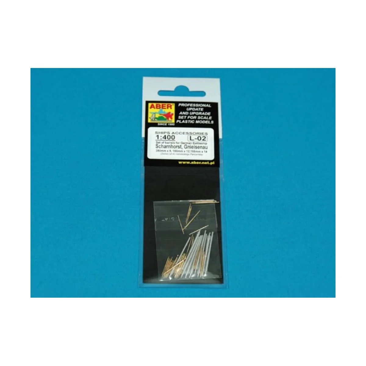 Set of barrels for Sharnhorst, Gnieisenau, 1/400 - Aber Models RE-4...