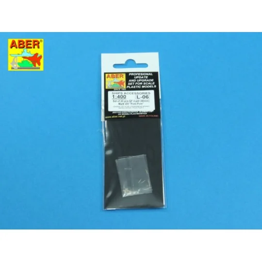 Set of 20 pcs QF 2-pdr (40mm) Mark VIII Pom-Pom, 1/400 - Aber Model...