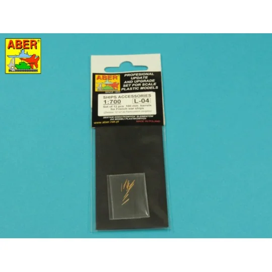 Set of12 pcs 100 mm barrels for ships Richelieu, Jean Bart, 1/700 -...