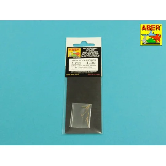 Set of12 pcs 100 mm barrels for ships Richelieu, Jean Bart, 1/700 -...
