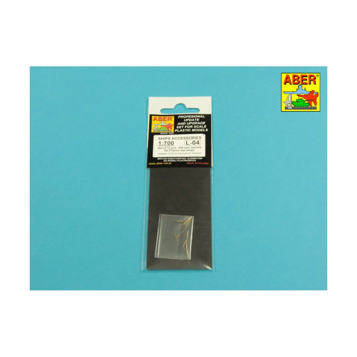 Set of12 pcs 100 mm barrels for ships Richelieu, Jean Bart, 1/700 -...