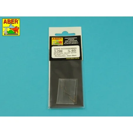 Set of 9 pcs 152 mm barrels for ships Richelieu, Jean Bart, 1/700 -...