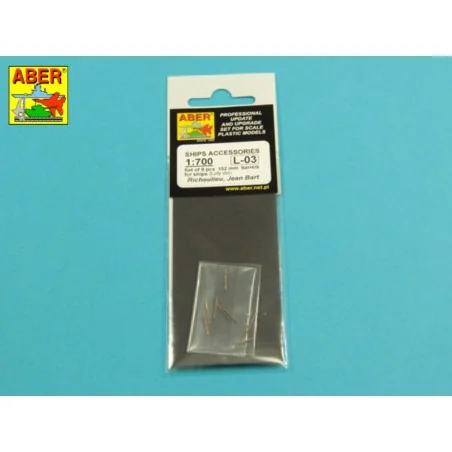 Set of 9 pcs 152 mm barrels for ships Richelieu, Jean Bart, 1/700 -...