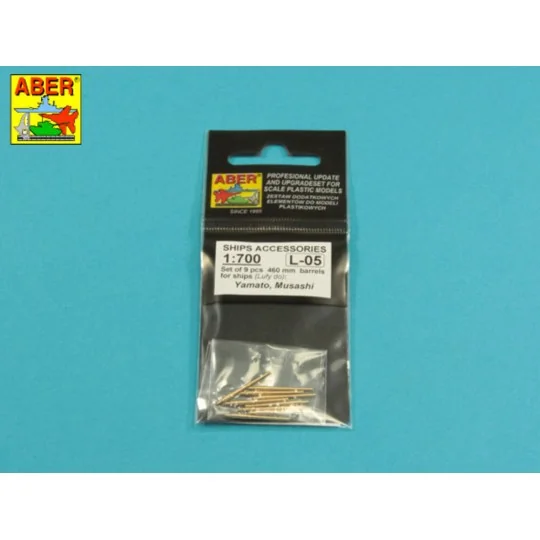 Set of 9 pcs 460 mm barrels for ships Richelieu, Jean Bart, 1/700 -...