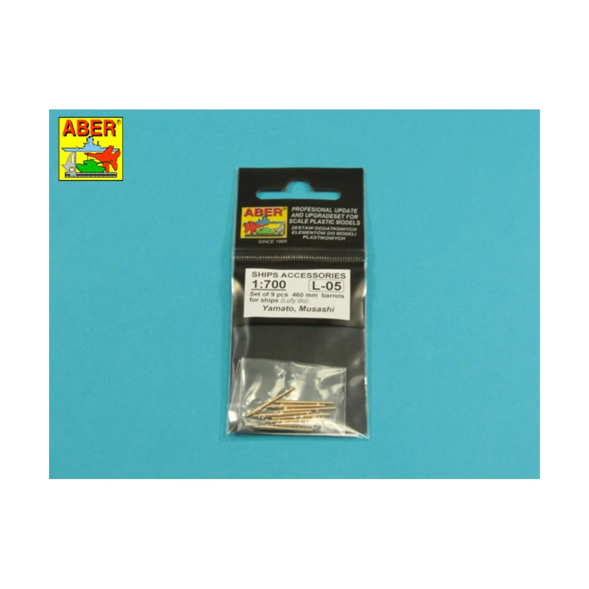 Set of 9 pcs 460 mm barrels for ships Richelieu, Jean Bart, 1/700 -...