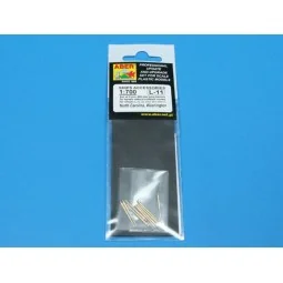 9 pcs 406 mm long barrels for North Carolina, 1/700 - Aber Models R...