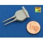 Set of 8 pcs 381mm short barrels for turrets with antiblast covers ...