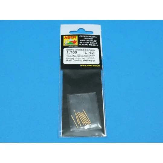 9 pcs 406 mm short barrels for North Carolina, 1/700 - Aber Models ...