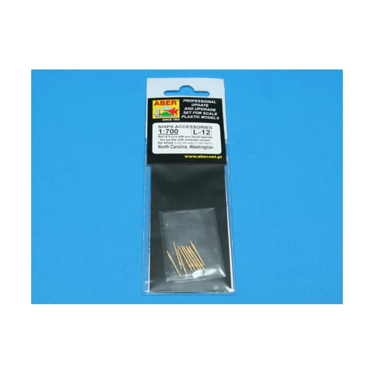 9 pcs 406 mm short barrels for North Carolina, 1/700 - Aber Models ...