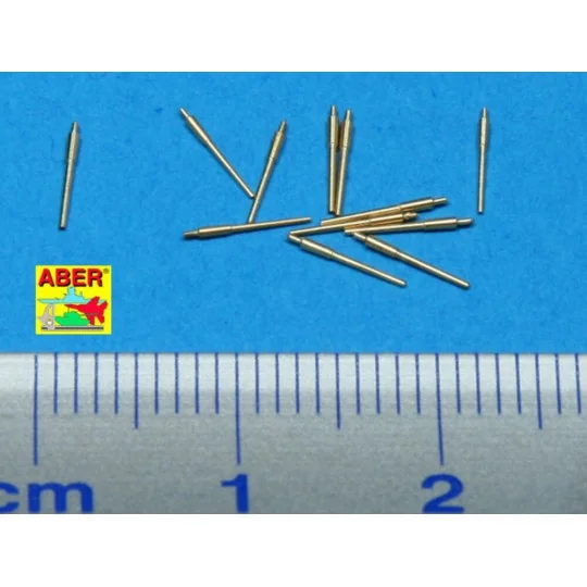 12 pcs 150 mm barrels for Bismarck, 1/700 - Aber Models RE-700 L15